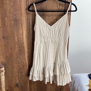 Cream asymmetric dress
